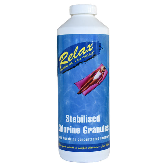 1kg Relax Pool Stabilised Chlorine Granules