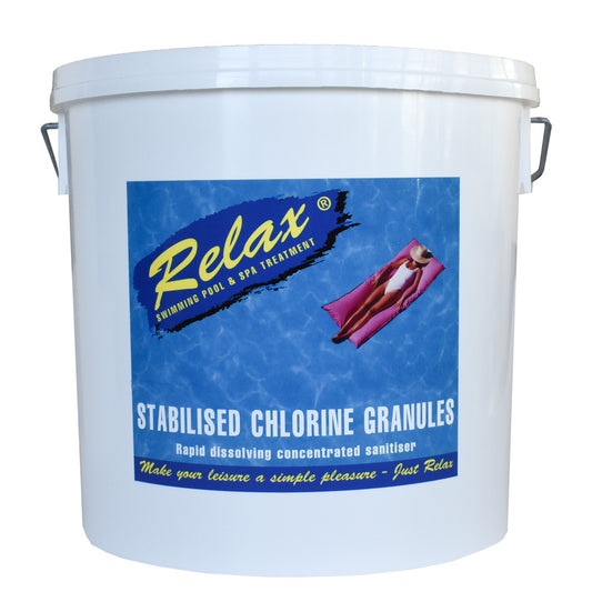 10kg Relax Pool Stabilised Chlorine Granules