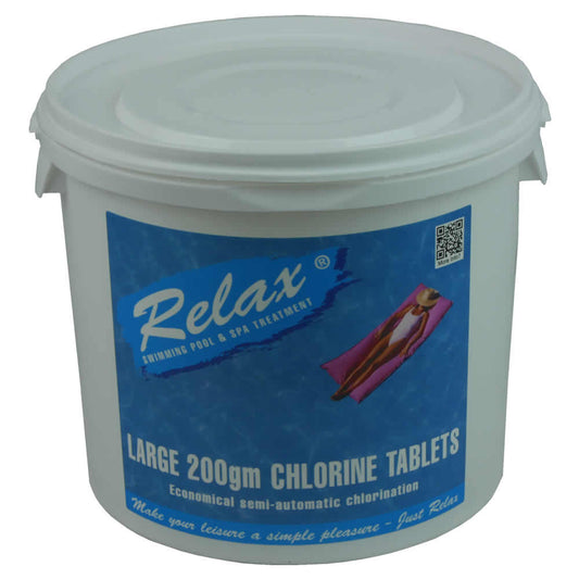 10kg Relax Pool Chlorine Tablets - 200g