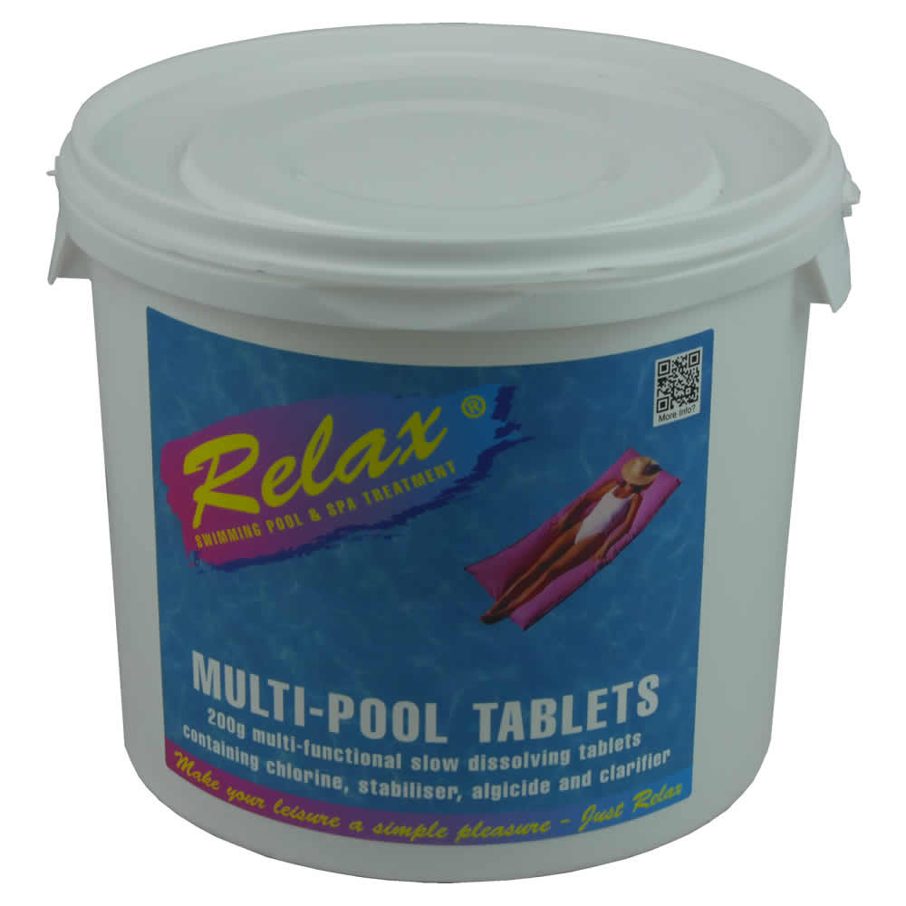 2kg Relax Pool Multi-Pool Tablets - 200g